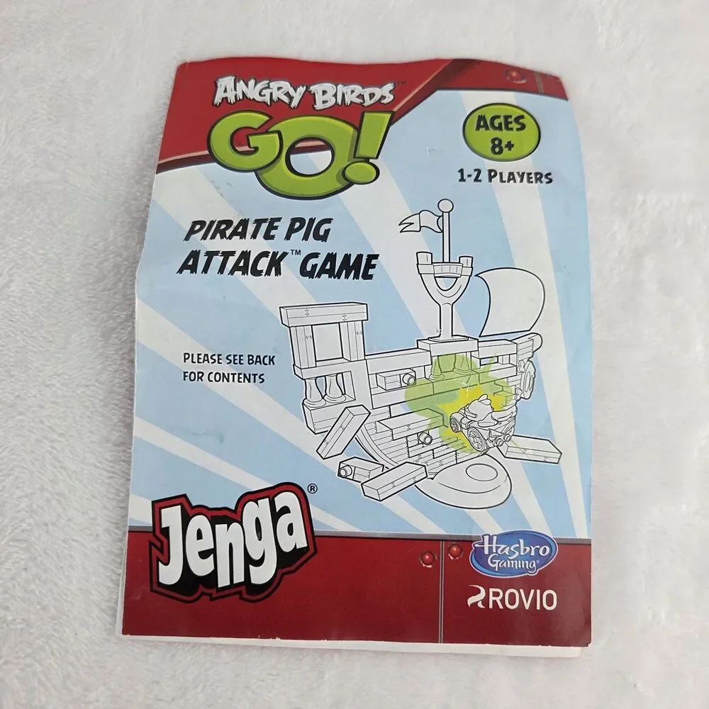 Angry Birds Go Jenga Pirate Pig Attack Game COMPLETE Hasbro‎ Gaming 2013 Rovio